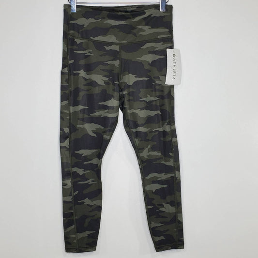 Athleta Ultimate Camo 7/8 Olive Tight