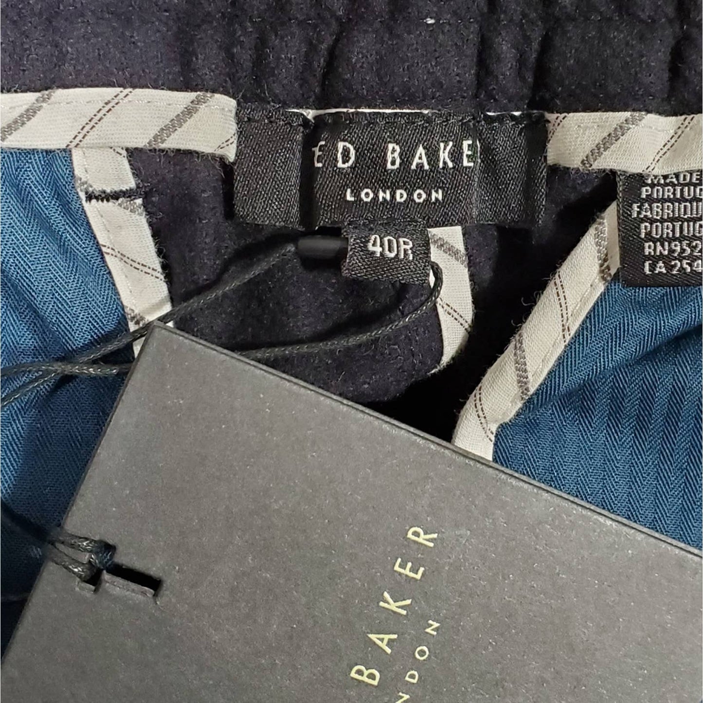 Ted Baker London Navy Blue Wool Men's Pants
