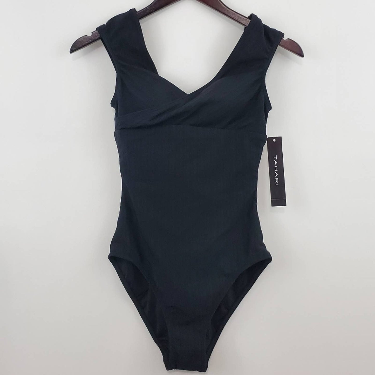 Tahari Wrap Front One-Piece Swimsuit