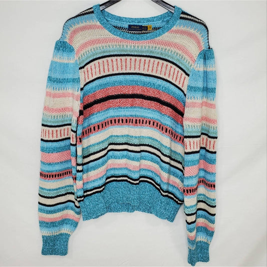 Polo Ralph Lauren Long Sleeve Crew Neck Striped Women's Sweater